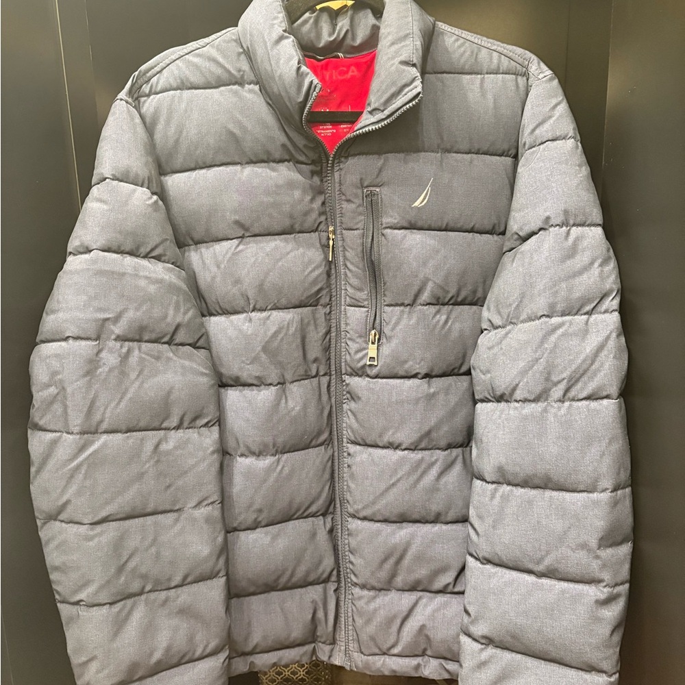Nautica Men's Gray Puffer Jacket